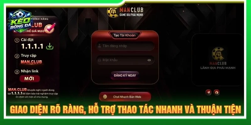 Giao diện rõ ràng, hỗ trợ thao tác nhanh và thuận tiện