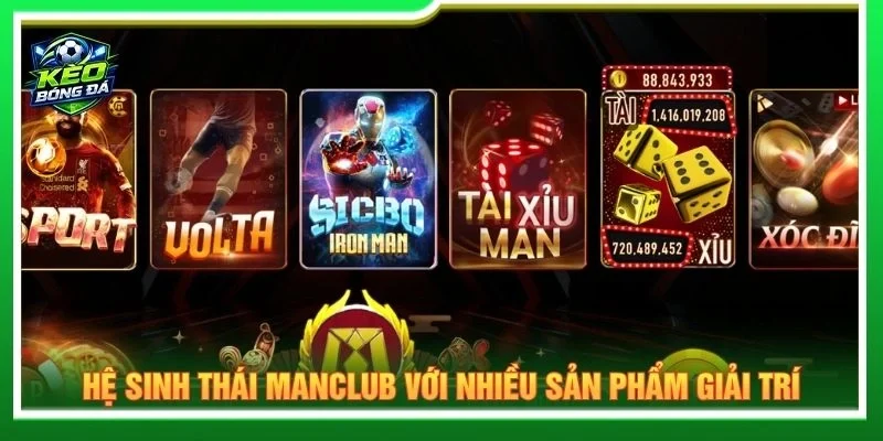 Hệ sinh thái MANCLUB với nhiều sản phẩm giải trí